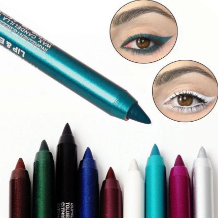 Wine Red Green Blue Purple Silver Eyeliner Eye And Eye Multi-use Eye Shadow Lipstick Eyebrow Pencil $20.26 Dana Fashion Color: Black makeup Art: Eyeliner Nutzen: Fasten Sie, /trocknen Sie schnell, Einfach zu tragen, Langebig, Natürlich Formulierung: der B