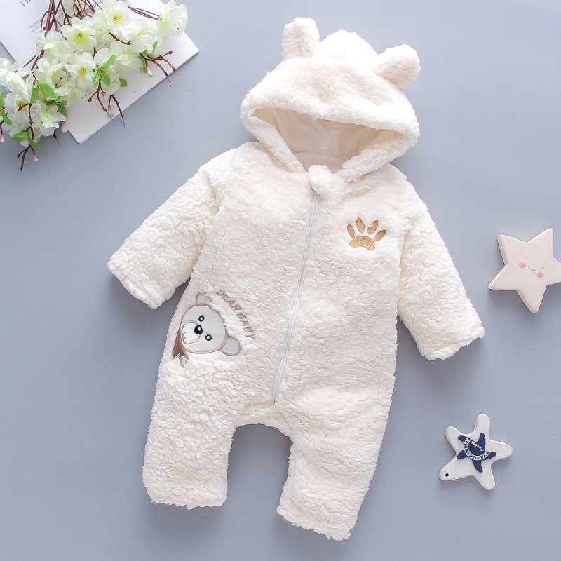 Winter Baby Boy Girl Romper Cotton Clothes $38.17 Dana Fashion Color: White Size: 66cm Baby Clothing Product Details: Fabric: Cotton Applicable gender: unisex Color classification: White Brown Khaki Safety class: Class A Material Composition: Cotton 80% P