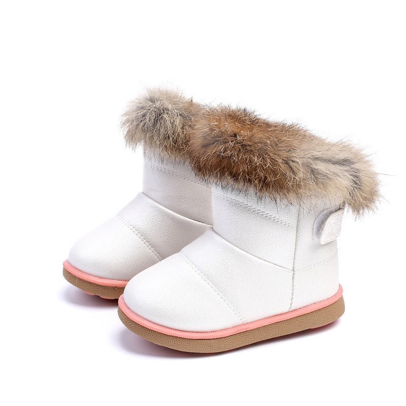 Winter Children's Shoes, Girls' Boots, Snow Boots $32.02 Dana Fashion Color: White Size: 21 Baby & Mother Product Information: Applicable Scene: Daily Sole Craft: Injection Shoes Insole Material: Pu Leather Material: Pu Size Information: @font-face{font-f