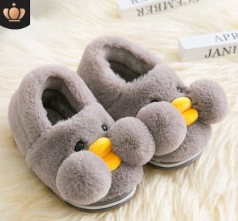 Winter cute cartoon kids cotton shoes for men and women baby shoes small yellow duck cotton slippers children $19.98 Dana Fashion Color: Brown Size: 14 Baby & Mother Type of slippers: toe slippers Sole material: TPR Applicable gender: neutral / male and f