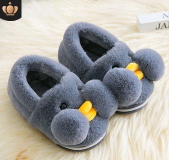 Winter cute cartoon kids cotton shoes for men and women baby shoes small yellow duck cotton slippers children $19.98 Dana Fashion Color: Dark gray Size: 14 Baby & Mother Type of slippers: toe slippers Sole material: TPR Applicable gender: neutral / male a