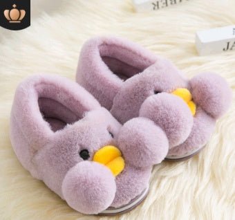 Winter cute cartoon kids cotton shoes for men and women baby shoes small yellow duck cotton slippers children $19.98 Dana Fashion Color: Light purple Size: 14 Baby & Mother Type of slippers: toe slippers Sole material: TPR Applicable gender: neutral / mal