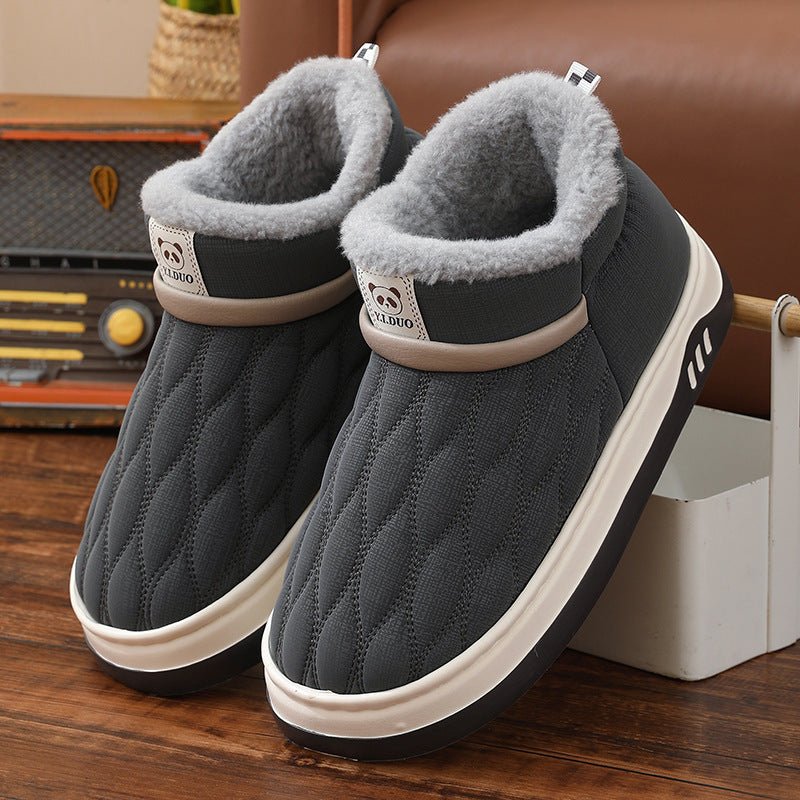 Winter Leather Waterproof Cotton Shoes Women $30.84 Dana Fashion Color: Gray Size: 36to37 Women's shoes Product information: Pattern: solid color Color: gray, coffee, dark blue, orange, red skin Size: 36-37 [cotton shoes thick, small size],38-39 [cotton s