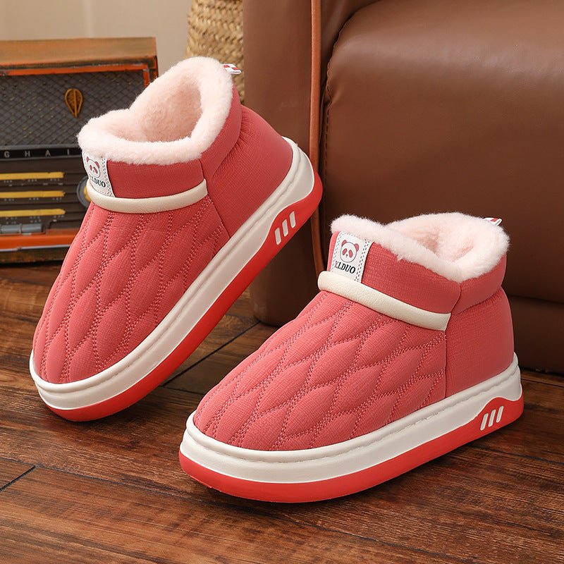 Winter Leather Waterproof Cotton Shoes Women $30.84 Dana Fashion Color: Coffee Size: 36to37 Women's shoes Product information: Pattern: solid color Color: gray, coffee, dark blue, orange, red skin Size: 36-37 [cotton shoes thick, small size],38-39 [cotton