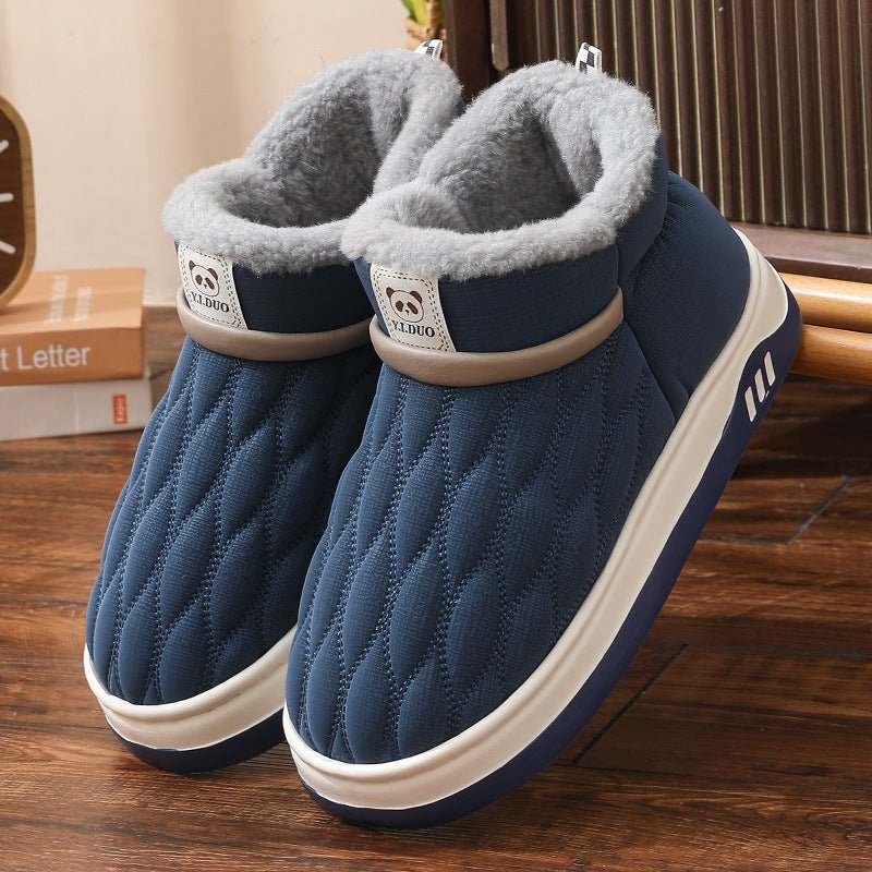 Winter Leather Waterproof Cotton Shoes Women $30.84 Dana Fashion Color: Navy Blue Size: 36to37 Women's shoes Product information: Pattern: solid color Color: gray, coffee, dark blue, orange, red skin Size: 36-37 [cotton shoes thick, small size],38-39 [cot