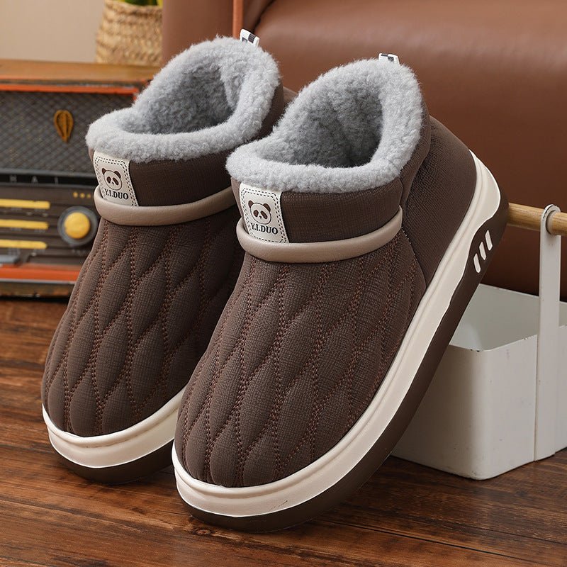Winter Leather Waterproof Cotton Shoes Women $30.84 Dana Fashion Color: Coffee Size: 36to37 Women's shoes Product information: Pattern: solid color Color: gray, coffee, dark blue, orange, red skin Size: 36-37 [cotton shoes thick, small size],38-39 [cotton