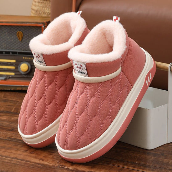 Winter Leather Waterproof Cotton Shoes Women $30.84 Dana Fashion Color: Skin Red Size: 36to37 Women's shoes Product information: Pattern: solid color Color: gray, coffee, dark blue, orange, red skin Size: 36-37 [cotton shoes thick, small size],38-39 [cott