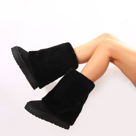 Winter Long Women's Fur Snow Boots $48.50 Dana Fashion Color: Beige Size: 38 Women's shoes Product information: Pattern: solid color Color: black, dark khaki cloth, Gray Upper height: Mid-top Sock length: 20cm Heel shape: flat heel Size: 36,37,38,40,39,41