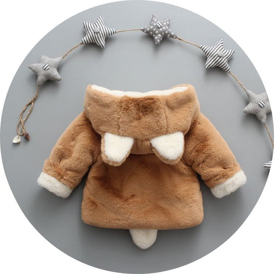 Winter popular girl's plush plush coat baby $28.98 Dana Fashion Color: Grey Size: 100cm Baby Clothing Applicable gender: Female Style: Korean version Suitable age: infant (1-3 years old, 80-100cm) Suitable season: Winter Collar type: round neck Fabric tec