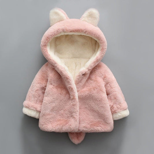 Winter popular girl's plush plush coat baby $28.98 Dana Fashion Color: Grey Size: 100cm Baby Clothing Applicable gender: Female Style: Korean version Suitable age: infant (1-3 years old, 80-100cm) Suitable season: Winter Collar type: round neck Fabric tec