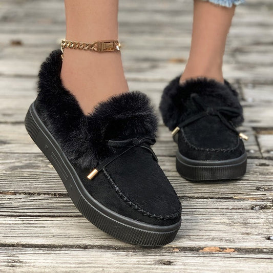 Winter Round Head Thick Bottom Velvet Warm Cotton Shoes Women $34.01 Dana Fashion Color: Beige Size: 36 Women's shoes Product information: Pattern: solid color Lining material: pu Applicable sports: Universal Color: black, red and white, white, red, leopa