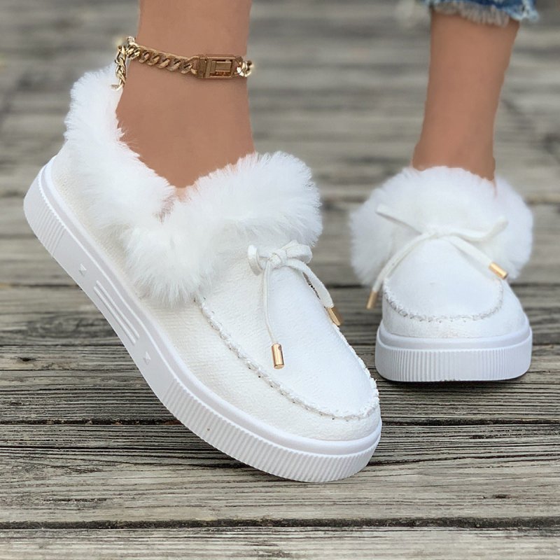 Winter Round Head Thick Bottom Velvet Warm Cotton Shoes Women $34.01 Dana Fashion Color: White Size: 36 Women's shoes Product information: Pattern: solid color Lining material: pu Applicable sports: Universal Color: black, red and white, white, red, leopa