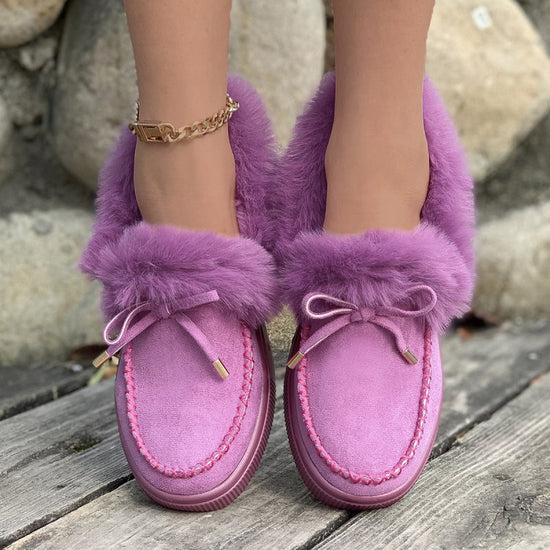 Winter Round Head Thick Bottom Velvet Warm Cotton Shoes Women $34.01 Dana Fashion Color: Purple Size: 36 Women's shoes Product information: Pattern: solid color Lining material: pu Applicable sports: Universal Color: black, red and white, white, red, leop