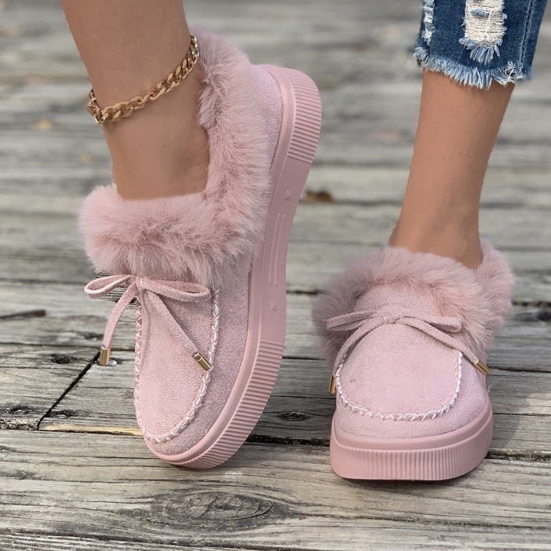 Winter Round Head Thick Bottom Velvet Warm Cotton Shoes Women $34.01 Dana Fashion Color: Pink Size: 36 Women's shoes Product information: Pattern: solid color Lining material: pu Applicable sports: Universal Color: black, red and white, white, red, leopar
