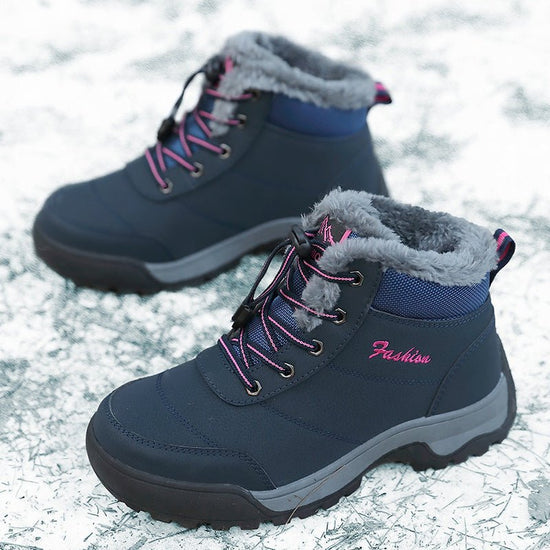Winter Snow Boots For The Elderly Cotton Thickening Thermal Cotton Shoes $49.99 Dana Fashion Color: Black And Gray Size: 36 Women's shoes Product information: Lining material: artificial plush Color: Black gray, dark blue Rose Red, black purple, purple Up