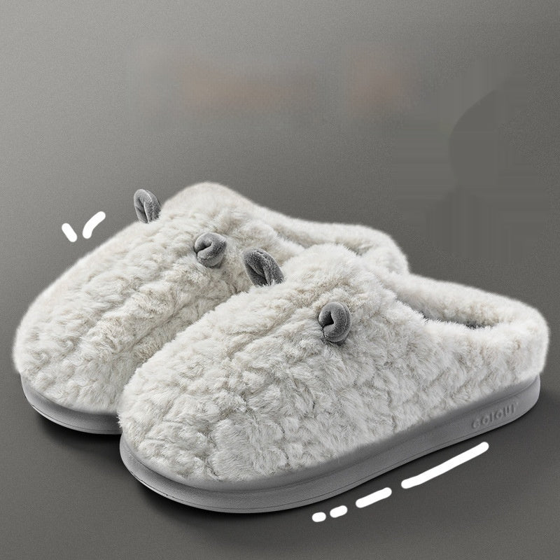 Winter Warm Indoor Home Thick Bottom Non Slip Cotton Slippers $38.50 Dana Fashion Color: Gray Size: 40to41 Women's shoes Product information: Color: pink, light green, white, gray, brown Size: 36-37,38-39,40-41,42-43,44-45 Sole craft: sewing shoes Sole ma