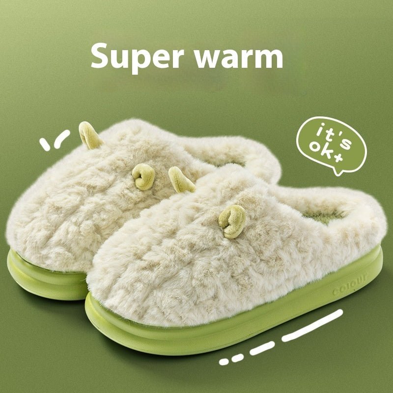 Winter Warm Indoor Home Thick Bottom Non Slip Cotton Slippers $38.50 Dana Fashion Color: Light Green Size: 36to37 Women's shoes Product information: Color: pink, light green, white, gray, brown Size: 36-37,38-39,40-41,42-43,44-45 Sole craft: sewing shoes
