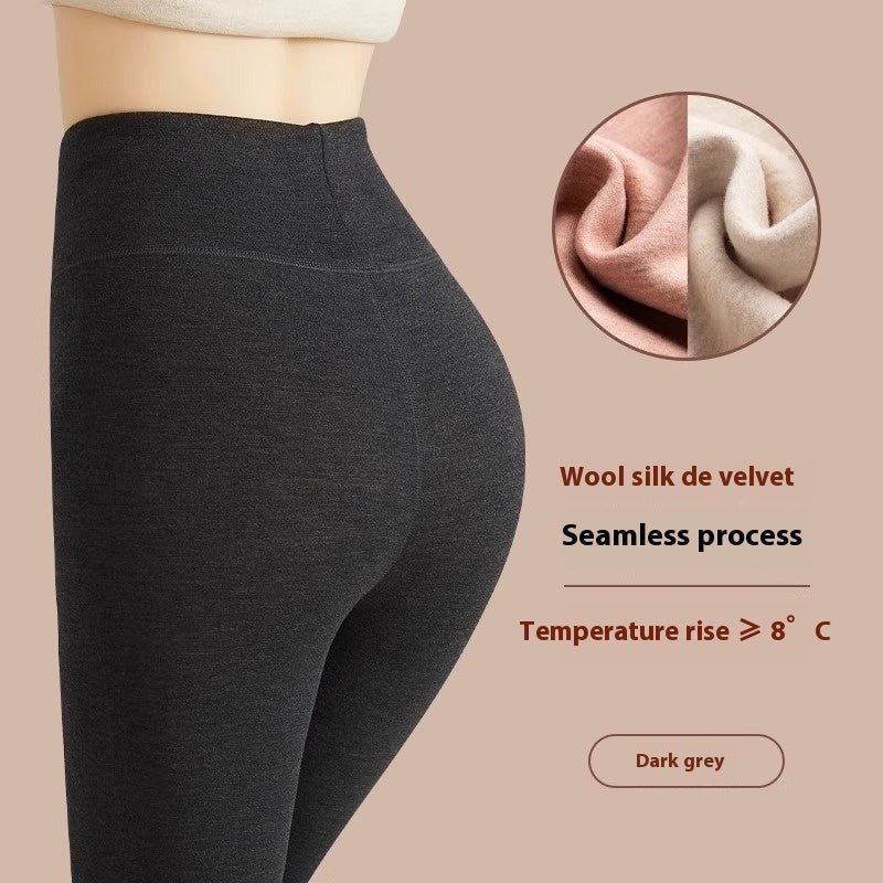 Winter Warm Leggings Cashmere Plus Velvet Tight Pants Fashion High Waist Slim Fit Trousers For Women Clothing $34.07 Dana Fashion Colour: Dark Grey Size: 2XL Women's clothing Overview: Unique design, stylish and beautiful. Good material, comfortable wear.