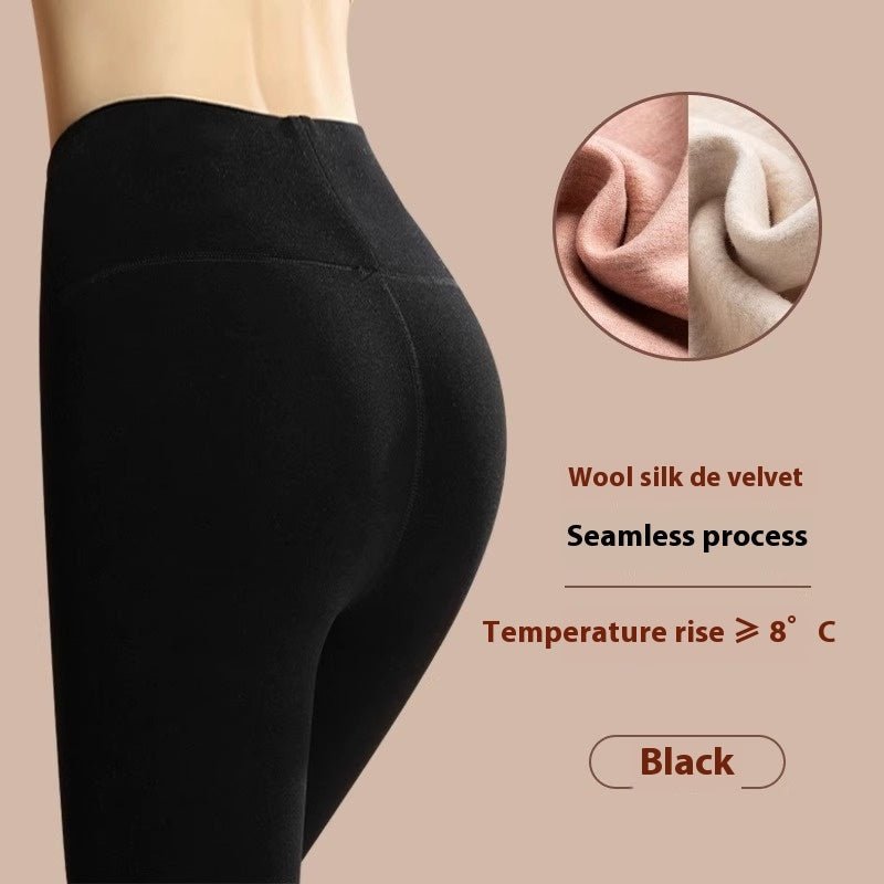 Winter Warm Leggings Cashmere Plus Velvet Tight Pants Fashion High Waist Slim Fit Trousers For Women Clothing $34.07 Dana Fashion Colour: Black Size: 2XL Women's clothing Overview: Unique design, stylish and beautiful. Good material, comfortable wear. A v
