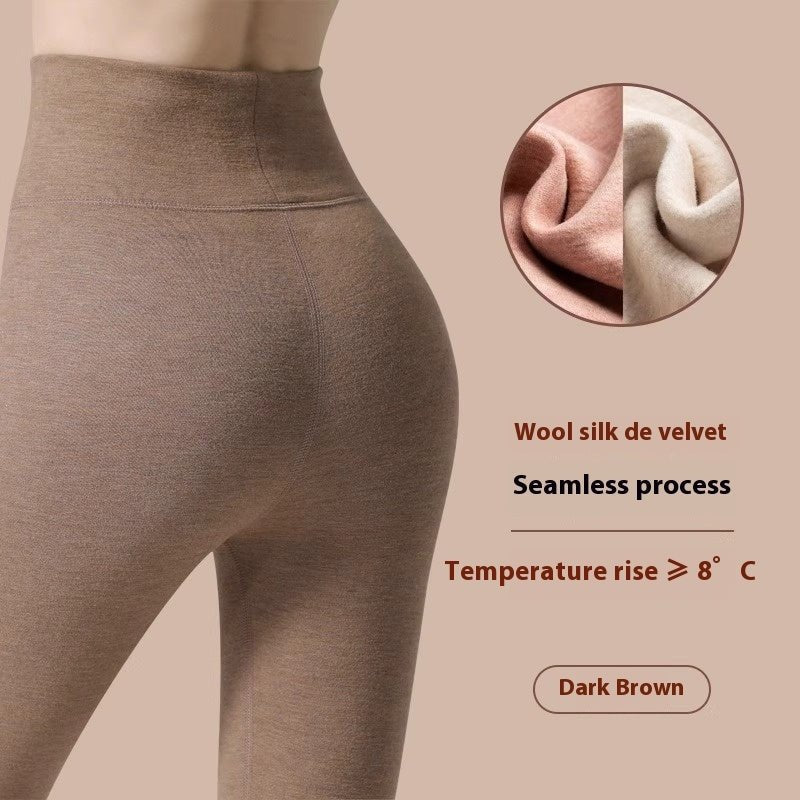 Winter Warm Leggings Cashmere Plus Velvet Tight Pants Fashion High Waist Slim Fit Trousers For Women Clothing $34.07 Dana Fashion Colour: Coffee Size: 2XL Women's clothing Overview: Unique design, stylish and beautiful. Good material, comfortable wear. A