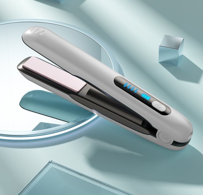 Wireless Hair Straightener Flat Iron Mini 2 IN 1 Roller USB 5000mAh Max 200 Degree Portable Cordless Curler 4 Levels Dry And Wet Uses $39.00 Dana Fashion Color: White Beauty Tools Overview: [4 Adjustable Temperature Setting ]flat iron with adjustable temp