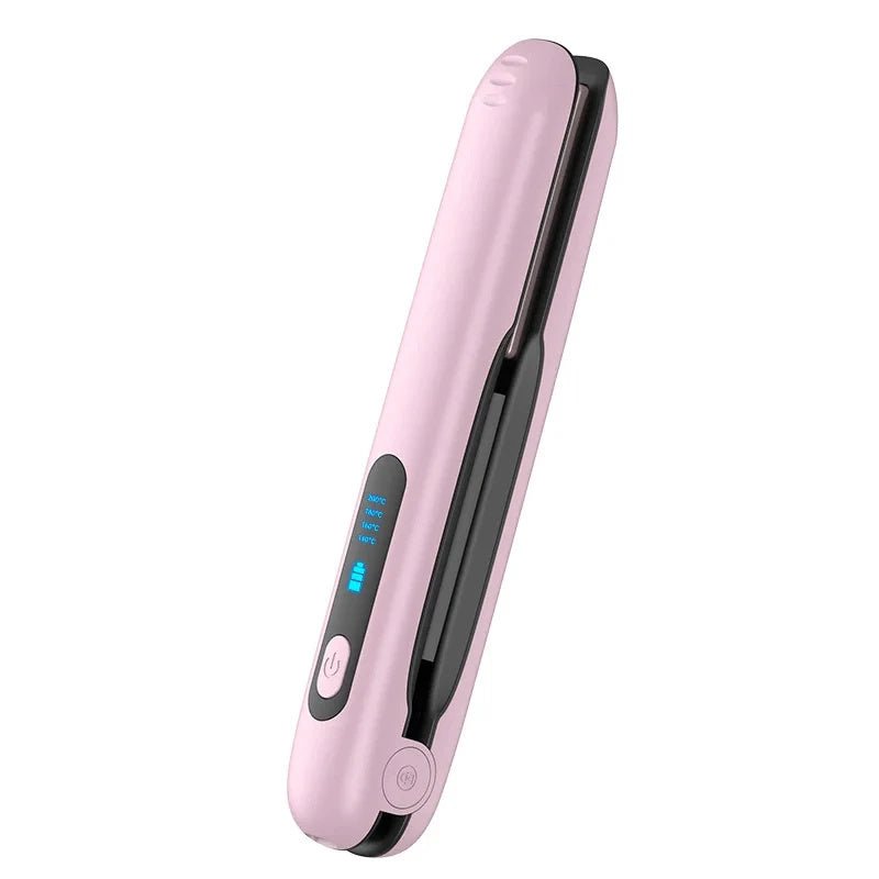 Wireless Hair Straightener Flat Iron Mini 2 IN 1 Roller USB 5000mAh Max 200 Degree Portable Cordless Curler 4 Levels Dry And Wet Uses $39.00 Dana Fashion Color: Black Beauty Tools Overview: [4 Adjustable Temperature Setting ]flat iron with adjustable temp