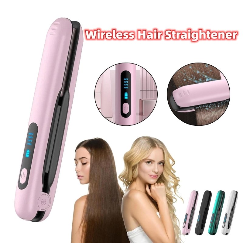 Wireless Hair Straightener Flat Iron Mini 2 IN 1 Roller USB 5000mAh Max 200 Degree Portable Cordless Curler 4 Levels Dry And Wet UsesDana FashionDana Fashion{{ product_title Beauty Tools }} - Dana Fashion