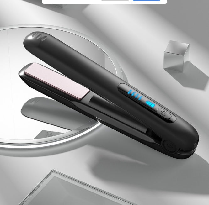 Wireless Hair Straightener Flat Iron Mini 2 IN 1 Roller USB 5000mAh Max 200 Degree Portable Cordless Curler 4 Levels Dry And Wet Uses $39.00 Dana Fashion Color: Black Beauty Tools Overview: [4 Adjustable Temperature Setting ]flat iron with adjustable temp