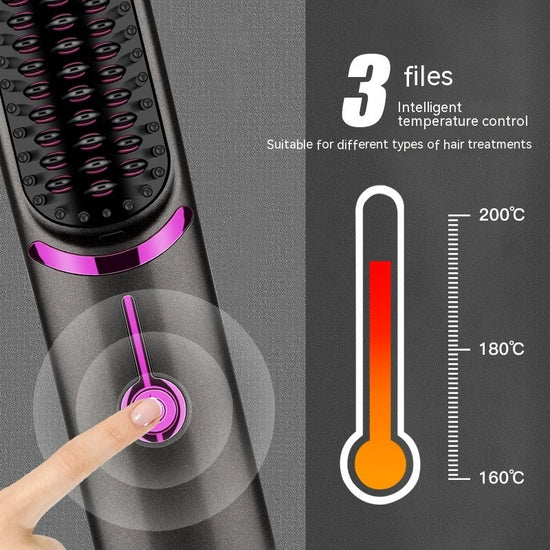 Wireless Straight Comb USB Charging Hairdressing Comb Rolls $69.95 Dana Fashion power: USB Beauty Tools Product information: Power supply: USB Power supply mode: Wireless (lithium battery) Product color: gray Battery: 5v 1-2A 5200mAh Charging time: 4 hour