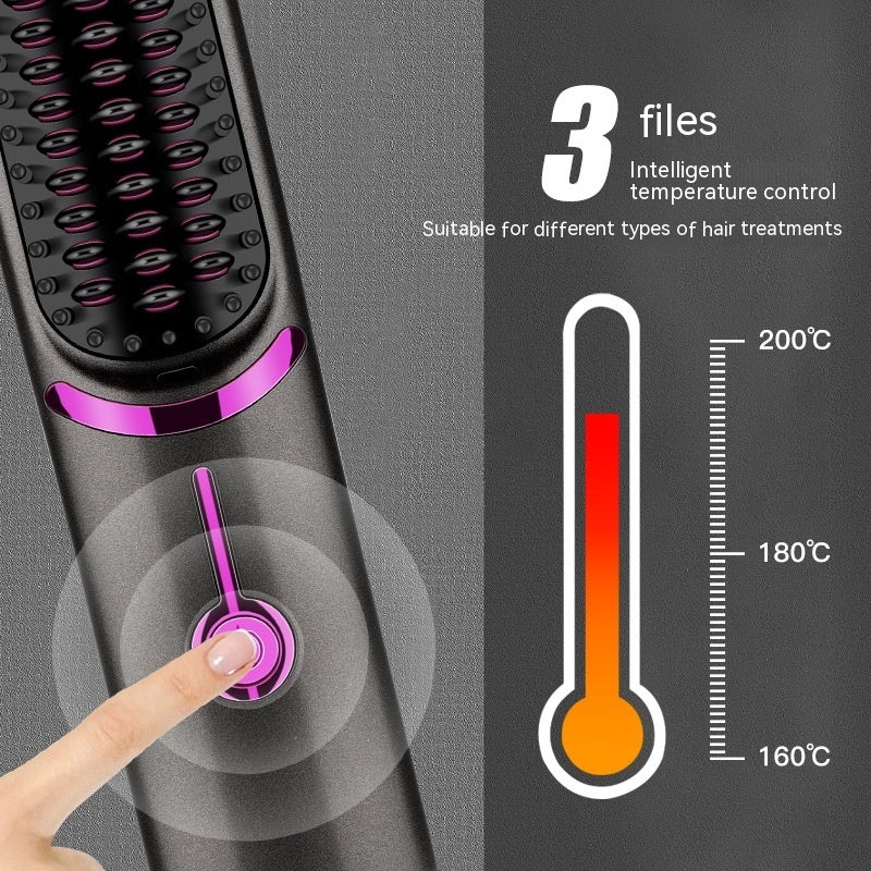 Wireless Straight Comb USB Charging Hairdressing Comb Rolls $69.95 Dana Fashion power: USB Beauty Tools Product information: Power supply: USB Power supply mode: Wireless (lithium battery) Product color: gray Battery: 5v 1-2A 5200mAh Charging time: 4 hour