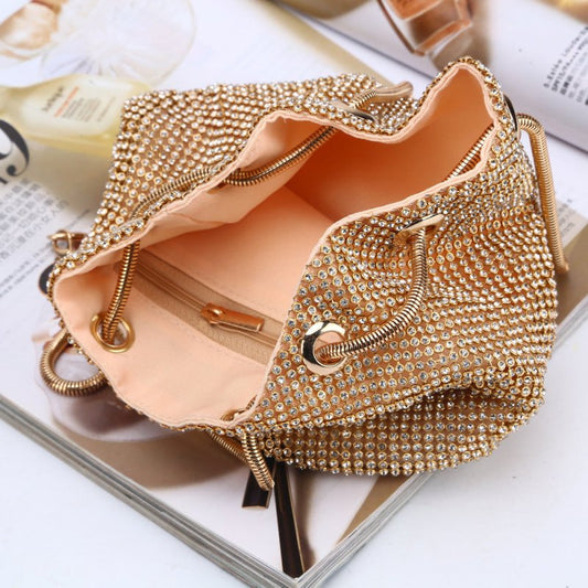 Women Crystal Diamond Clutch Bags String Satin Crossbody Bag Glitter Evening Bags Gold Clutch Party Purse Woman Handbag $59.22 Dana Fashion Color: Black Women's Bags Material: diamond, cotton fabric Color: silver, black, colorful gold Style: handbags, sho