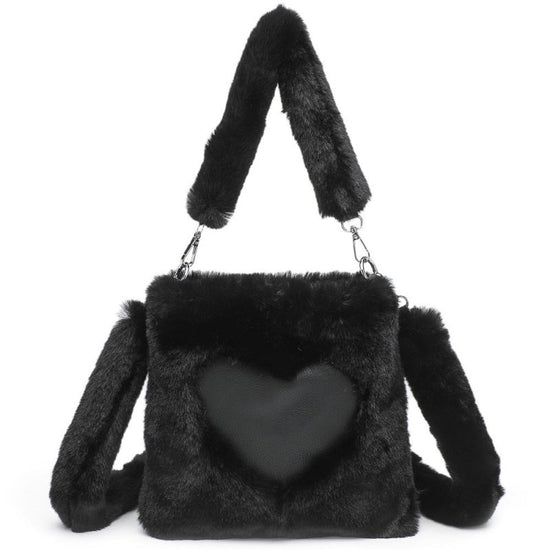 Women Fluffy Shoulder Bag Top-handle Bag Female Autumn Winter Handbag Plush Tote Girls Fashion Shopping Bags Handbags For Women $34.14 Dana Fashion Color: Black Size: 22x22x4CM Women's Bags Overview: 【High Quality Material】The outer material of this fluff