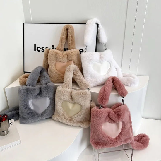 Women Fluffy Shoulder Bag Top-handle Bag Female Autumn Winter Handbag Plush Tote Girls Fashion Shopping Bags Handbags For Women $34.14 Dana Fashion Color: Black Size: 22x22x4CM Women's Bags Overview: 【High Quality Material】The outer material of this fluff