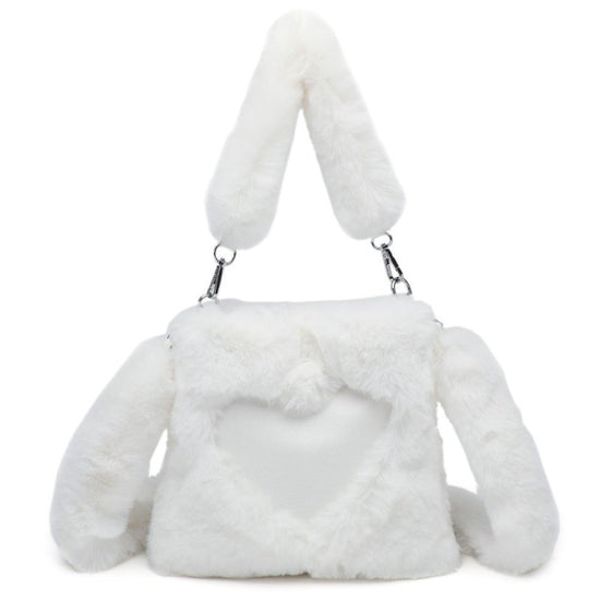 Women Fluffy Shoulder Bag Top-handle Bag Female Autumn Winter Handbag Plush Tote Girls Fashion Shopping Bags Handbags For Women $34.14 Dana Fashion Color: White Size: 22x22x4CM Women's Bags Overview: 【High Quality Material】The outer material of this fluff