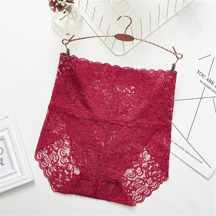 Women Sexy Lace Underwear $38.00 Dana Fashion Color: Wine Red Size: 3XL Women's clothing Description Features: Brand New and high quality! Fashion design, transparent lace with floral makes you look more sexy. Style: Sexy, Fashion Type: High Waist Briefs