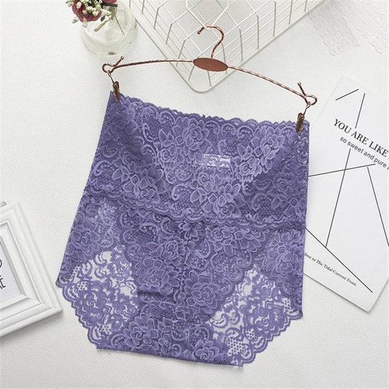 Women Sexy Lace Underwear $38.00 Dana Fashion Color: Blue Size: 3XL Women's clothing Description Features: Brand New and high quality! Fashion design, transparent lace with floral makes you look more sexy. Style: Sexy, Fashion Type: High Waist Briefs Mate