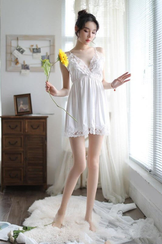Women sexy nightgown ladies pajamas underwear women sexy nightgown ladies pajamas underwear $48.69 Dana Fashion Color: White Size: One size Women's clothing Main fabric composition: rabbit hair The content of main fabric ingredients: 50 (%) Product Catego