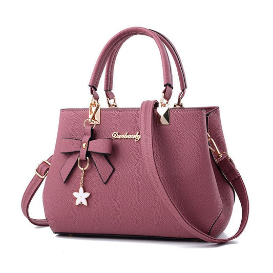Women Shoulder Bag With Bowknot Star Pendant Totes $47.00 Dana Fashion Color: Black Women's Bags Product information: Color: wine red, light gray, green, dark blue, black, oak pink, brown Style: urban simplicity Material: PU Luggage Trend Style: Killer Ba
