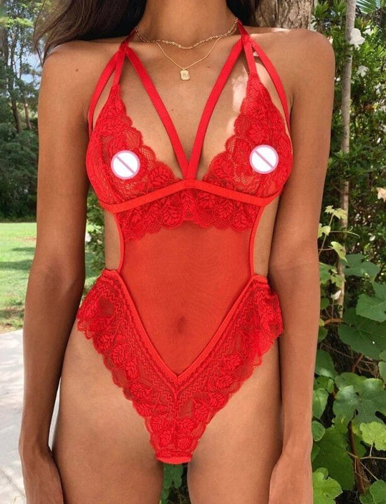 Women Teddy Hot Erotic Dress V-neck Underwear Transparent Lace Mesh Sheer Lenceria Babydoll Costumes Bodysuits $39.50 Dana Fashion Color: Black Size: L Women's clothing Product information: Fabric Name: Lace Main fabric composition: Polyester (polyester)
