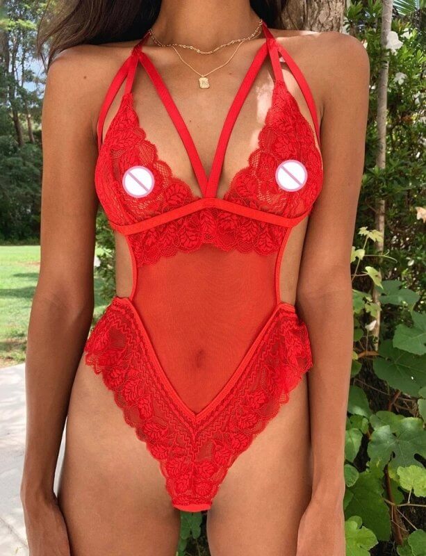 Women Teddy Hot Erotic Dress V-neck Underwear Transparent Lace Mesh Sheer Lenceria Babydoll Costumes Bodysuits $39.50 Dana Fashion Color: Black Size: L Women's clothing Product information: Fabric Name: Lace Main fabric composition: Polyester (polyester)