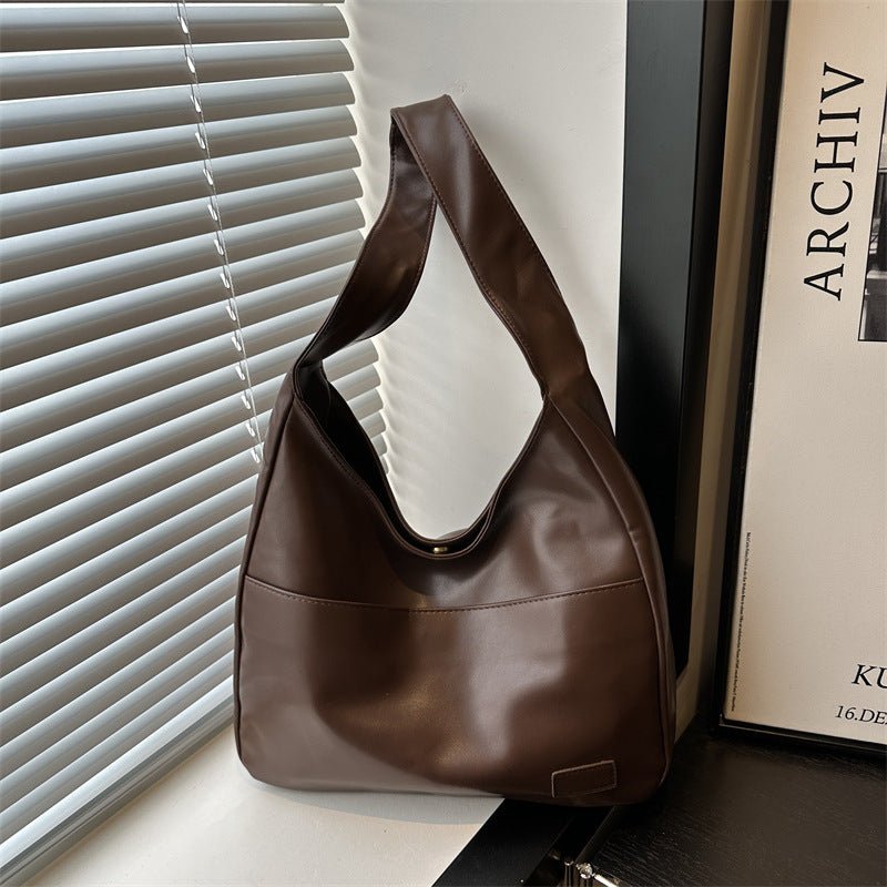 Women Vintage Hobo Bag Casual PU Leather Shoulder Bag Large Capacity Retro Tote Handbag Soft Underarm Bag Fall Winter Bag $30.00 Dana Fashion Color: Brown Women's Bags Overview: Unique design, stylish and beautiful. Good material, comfortable wear. A vari