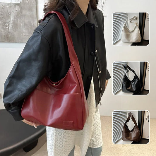 Women Vintage Hobo Bag Casual PU Leather Shoulder Bag Large Capacity Retro Tote Handbag Soft Underarm Bag Fall Winter Bag $30.00 Dana Fashion Color: Black Women's Bags Overview: Unique design, stylish and beautiful. Good material, comfortable wear. A vari