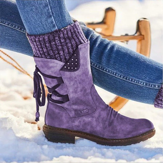 Women Winter Boots Mid-Calf Snow Boots $40.00 Dana Fashion Color: Black Size: 35 Women's shoes Product information: SUpper material: microfiber Sole Material: Rubber Color: red, black, purple, blue, khaki, gray Size: 35,36,37,38,39,40,41,42,43 Popular boo