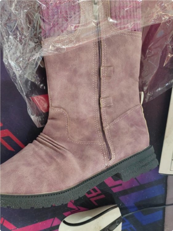 Women Winter Boots Mid-Calf Snow Boots $40.00 Dana Fashion Color: Purple Size: 35 Women's shoes Product information: SUpper material: microfiber Sole Material: Rubber Color: red, black, purple, blue, khaki, gray Size: 35,36,37,38,39,40,41,42,43 Popular bo