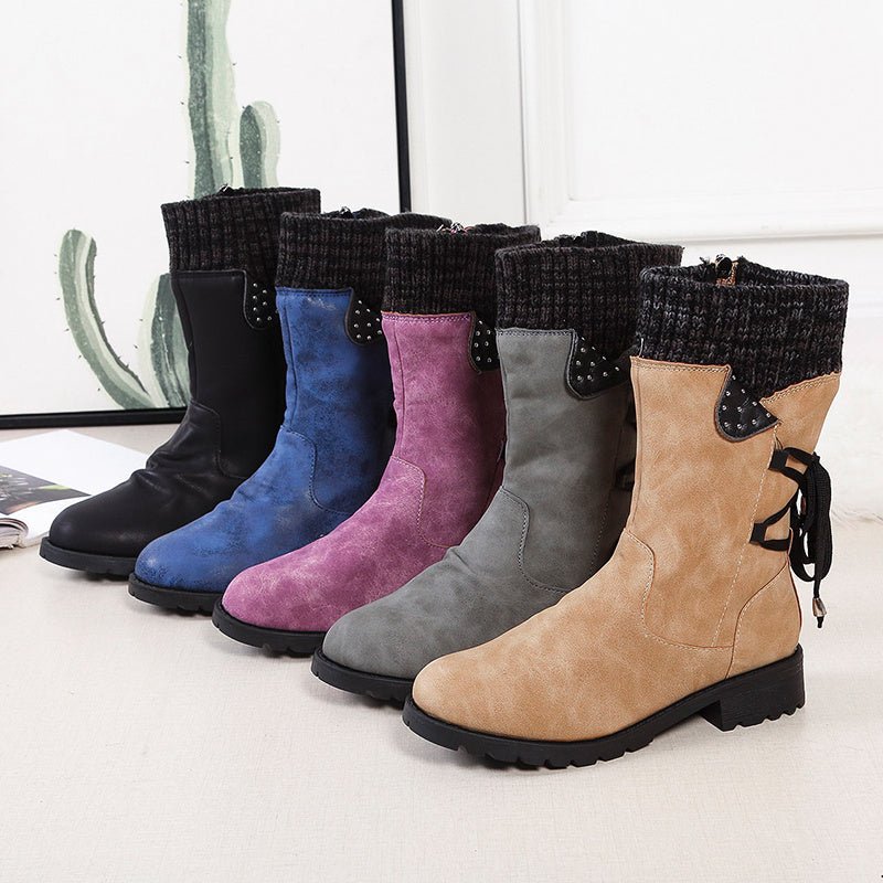 Women Winter Boots Mid-Calf Snow Boots $40.00 Dana Fashion Color: Black Size: 35 Women's shoes Product information: SUpper material: microfiber Sole Material: Rubber Color: red, black, purple, blue, khaki, gray Size: 35,36,37,38,39,40,41,42,43 Popular boo