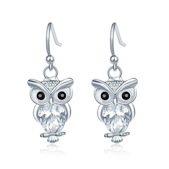 Women's Animal Stud Earrings Owl $8.99 Dana Fashion Color: Rose Gold White Diamond Women's Accessories Product information: Treatment Process: Electroplating Color: silver white diamond, silver purple diamond, rose gold White Diamond Applicable population