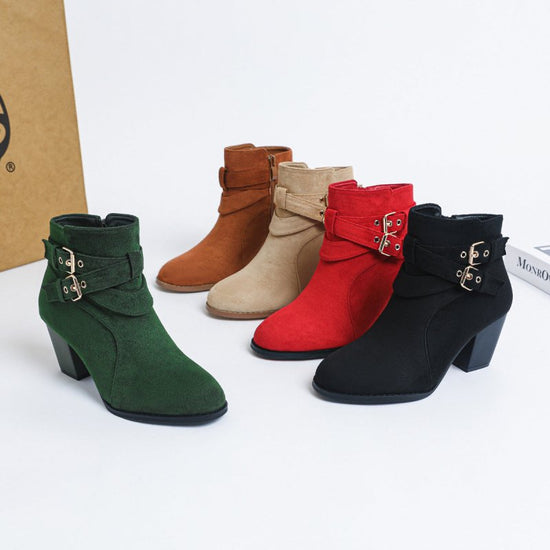 Women's Ankle Boots New Fashion Ankle Boots Comfortable Suede $61.81 Dana Fashion Color: Apricot Size: 35 Women's shoes Product information: Pattern: solid color Lining material: Other Color: Black, royal blue, Army Green, camel, apricot, Red Heel height: