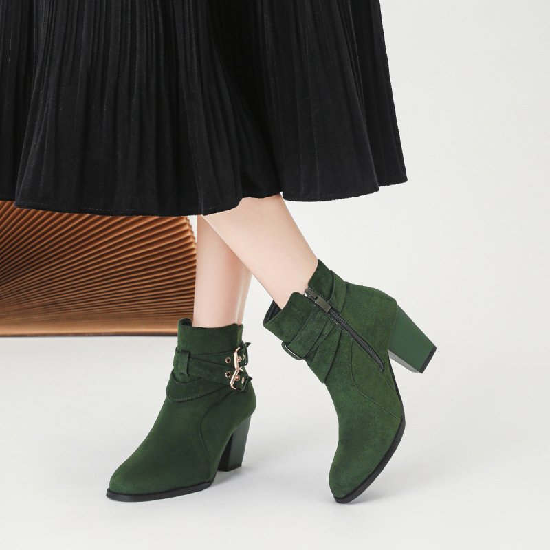 Women's Ankle Boots New Fashion Ankle Boots Comfortable Suede $61.81 Dana Fashion Color: Apricot Size: 35 Women's shoes Product information: Pattern: solid color Lining material: Other Color: Black, royal blue, Army Green, camel, apricot, Red Heel height: