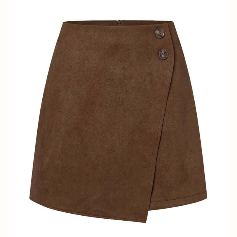 Women's Autumn And Winter Suede Irregular Skirt $27.90 Dana Fashion Color: Brown Size: L Women's clothing Product information: Pattern: solid color Fabric name: Suede Skirt-type: asymmetric skirt Color: Brown, khaki, black, army green, beige, camel Elasti