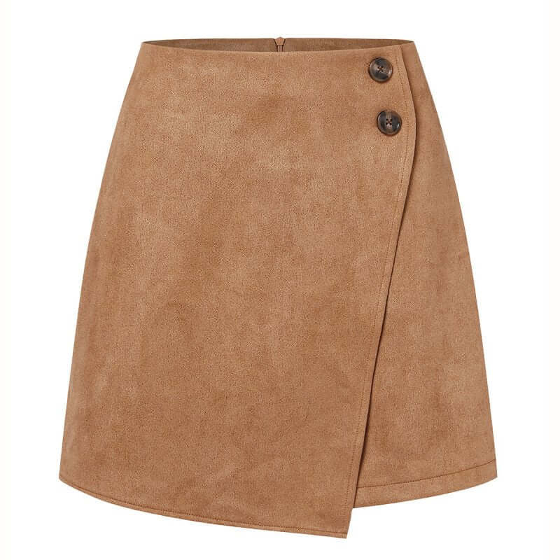 Women's Autumn And Winter Suede Irregular Skirt $27.90 Dana Fashion Color: Camel Size: L Women's clothing Product information: Pattern: solid color Fabric name: Suede Skirt-type: asymmetric skirt Color: Brown, khaki, black, army green, beige, camel Elasti